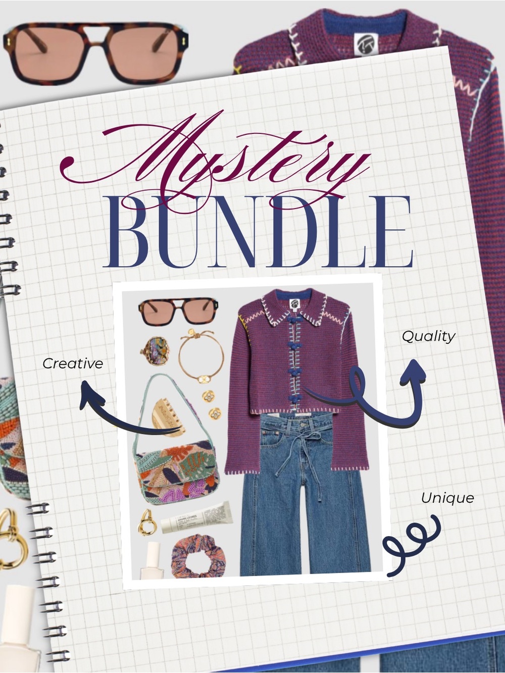 ECCENTRIC AUNT—Curated Aesthetic Mystery Clothing Bundle